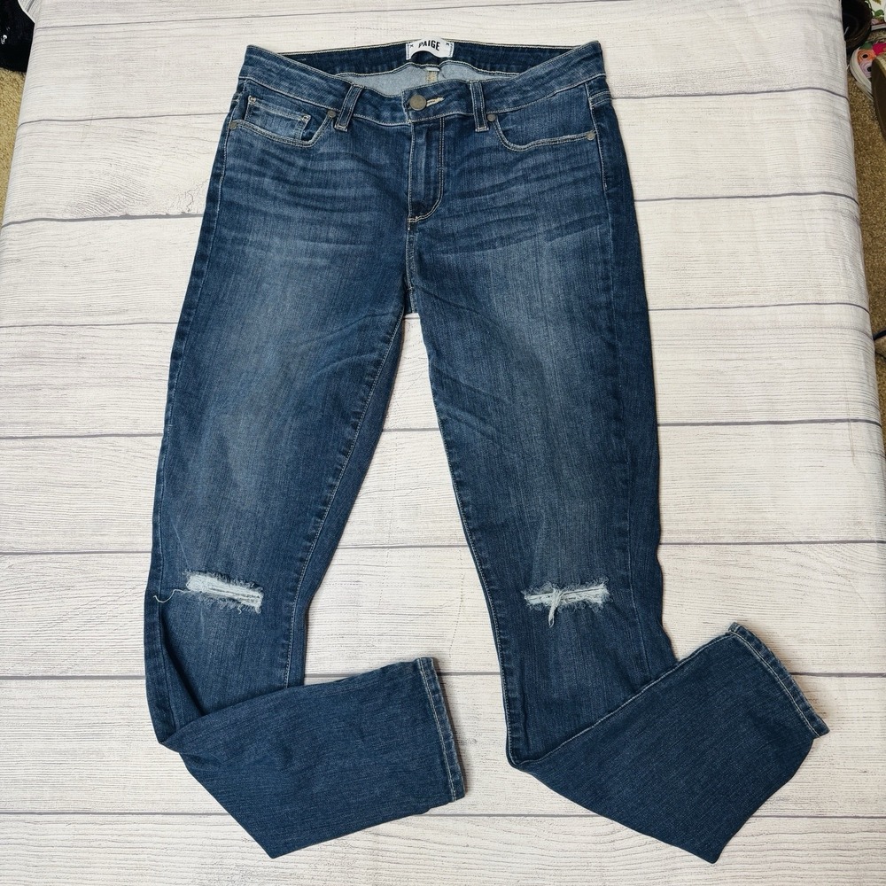 Paige Size‎ 30 Verdugo Ultra Skinny Ankle Denim Blue Jeans Women's Distressed